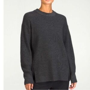 Lululemon athletica sweater Merino wool cotton NEW 6 ribbed blend crew neck